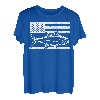 TUNA Angelrute mit amerikanischer Flagge 4. Juli USA T-Shirt