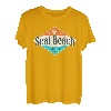 Vintage Seal Beach California Palmen CA Retro Surf T-Shirt