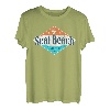 Vintage Seal Beach California Palmen CA Retro Surf T-Shirt