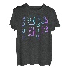 [Ich kann zweimal wieder verwandeln] Lustiges Schriftzug-T-Shirt, Herren, lustige Holografie, farbige Kalligraphie T-Shirt