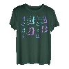 [Ich kann zweimal wieder verwandeln] Lustiges Schriftzug-T-Shirt, Herren, lustige Holografie, farbige Kalligraphie T-Shirt