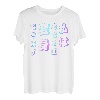 [Ich kann zweimal wieder verwandeln] Lustiges Schriftzug-T-Shirt, Herren, lustige Holografie, farbige Kalligraphie T-Shirt