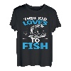 Dieses Kind liebt es, beim Angeln zu fischen T-Shirt