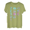 YEAH Lustiges T-Shirt mit Schriftzug, für Herren, lustige Holografie, farbige Kalligraphie T-Shirt