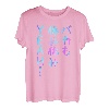 YEAH Lustiges T-Shirt mit Schriftzug, für Herren, lustige Holografie, farbige Kalligraphie T-Shirt