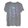 YEAH Lustiges T-Shirt mit Schriftzug, für Herren, lustige Holografie, farbige Kalligraphie T-Shirt