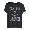 Herren Lustiges personalisiertes Bootsshirt mit Vorname Captain James T-Shirt