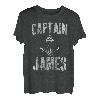Herren Lustiges personalisiertes Bootsshirt mit Vorname Captain James T-Shirt