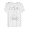 Herren Lustiges personalisiertes Bootsshirt mit Vorname Captain James T-Shirt