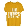 Ich mag Angeln und vielleicht 3 Leute Lustiges Angeln T-Shirt