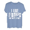 Ich mag Angeln und vielleicht 3 Leute Lustiges Angeln T-Shirt
