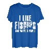 Ich mag Angeln und vielleicht 3 Leute Lustiges Angeln T-Shirt