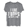 Ich mag Angeln und vielleicht 3 Leute Lustiges Angeln T-Shirt