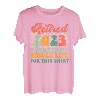 Im Ruhestand 2023 Ich habe mein ganzes Leben für Retirement gearbeitet Groovy T-Shirt