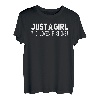 Just a Girl Who Loves Fishing Geschenk, cooler einfarbiger Text T-Shirt