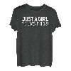 Just a Girl Who Loves Fishing Geschenk, cooler einfarbiger Text T-Shirt