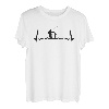 Angelabenteuer: Herzschlag mit Boot, Angeln Angler T-Shirt