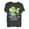 Where's The Hook Grün Niedliches Fisch-Design T-Shirt