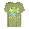 Where's The Hook Grün Niedliches Fisch-Design T-Shirt