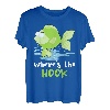 Where's The Hook Grün Niedliches Fisch-Design T-Shirt