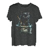 Schwarze Katze Angeln Nudeln Grafik Tees Männer Frauen Jungen Mädchen T-Shirt