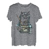Schwarze Katze Angeln Nudeln Grafik Tees Männer Frauen Jungen Mädchen T-Shirt