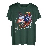 Angeln Amerikanische Flagge Angler Patriotischer Tag 4. Juli T-Shirt