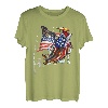 Angeln Amerikanische Flagge Angler Patriotischer Tag 4. Juli T-Shirt