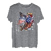Angeln Amerikanische Flagge Angler Patriotischer Tag 4. Juli T-Shirt