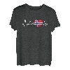 Norwegen Flagge Herzschlag Skandinavien Urlaub T-Shirt
