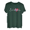 Norwegen Flagge Herzschlag Skandinavien Urlaub T-Shirt