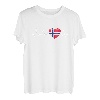 Norwegen Flagge Herzschlag Skandinavien Urlaub T-Shirt