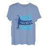 Herren Vatertag Angelrolle Frauen Fisch T-Shirt