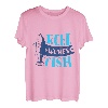 Herren Vatertag Angelrolle Frauen Fisch T-Shirt