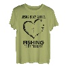Jesus ist mein Retter Fischen ist meine Therapie Funny Fisherman T-Shirt