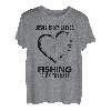Jesus ist mein Retter Fischen ist meine Therapie Funny Fisherman T-Shirt
