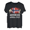 Hapfox Angler Design Norwegen Angeln T-Shirt