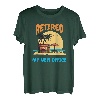 Retired - Sonnenuntergang-Strandszene mit Burgerhack - Mein neues Büro T-Shirt