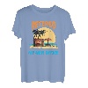 Retired - Sonnenuntergang-Strandszene mit Burgerhack - Mein neues Büro T-Shirt