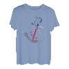 Seefahrt Bootsanker Texas Texan Flagge Ozean Angeln T-Shirt