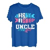 Gender Reveal Ideen fishe or fishe Onkel loves you Fishing T-Shirt