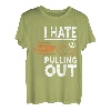 Retro I Hate Pulling Out Bootsliebhaber Lustiges Bootfahren Outfit T-Shirt
