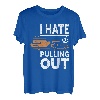 Retro I Hate Pulling Out Bootsliebhaber Lustiges Bootfahren Outfit T-Shirt