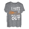 Retro I Hate Pulling Out Bootsliebhaber Lustiges Bootfahren Outfit T-Shirt
