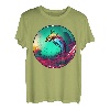 Bunte Natur mit einem Fisch T-Shirt