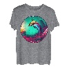 Bunte Natur mit einem Fisch T-Shirt