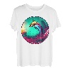 Bunte Natur mit einem Fisch T-Shirt