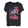 Amerikanische Flagge, Vintage-Angeln T-Shirt