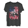 Amerikanische Flagge, Vintage-Angeln T-Shirt