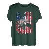 Amerikanische Flagge, Vintage-Angeln T-Shirt
